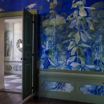 Een detail van de Blauwe Kamer in het Nijsinghhuis