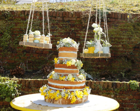 Een opgemaakte taart gepresenteerd bij de Oranjerie